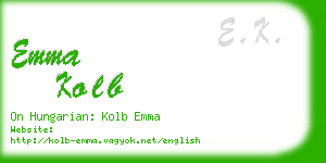 emma kolb business card